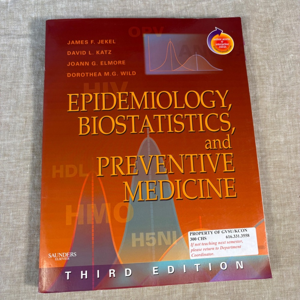 Saunders Epidemiology Biostatistics Preventive Medicine 3rd Ed Textbook Orange